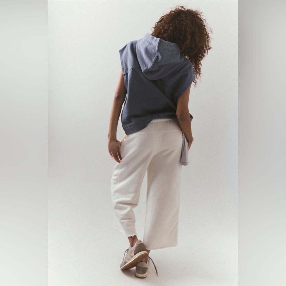Free People Movement For The Win Blue Sleeveless Hoodie Sweatshirt M L - Picture 3 of 9